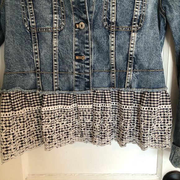 Anthropologie Pilcro and The Letterpress Eyelet Denim Jacket - Picture 8 of 10